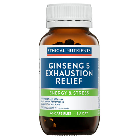 Ginseng 5 Exhaustion Relief 60 Capsules-Matakana Pharmacy